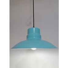 Riolight  Retro,rustik,modern Turkuaz Içi Beyaz Mutfak,oda,cafe Için Metal Sarkıt Avize ÇAP:30CM