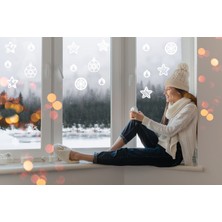  Yılbaşı Temalı Cam ve Duvar Sticker(Etiket) Süsü