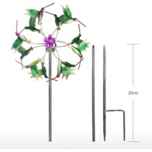 Royal Love Metal Yel Değirmeni Bahis Açık Bahçe Çim Sanat Dekor Rüzgar Spinner Süsleri 40 cm Sinek Kuşları (Yurt Dışından)
