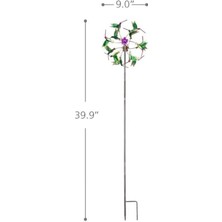 Royal Love Metal Yel Değirmeni Bahis Açık Bahçe Çim Sanat Dekor Rüzgar Spinner Süsleri 40 cm Sinek Kuşları (Yurt Dışından)