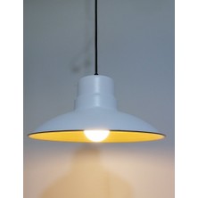 Riolight  Retro,rustik,modern Beyaz Içi Gold Mutfak,oda,cafe Için Tekli Metal Sarkıt Avize ÇAP:30CM