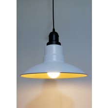 Riolight  1retro,rustik,modern Beyaz Içi Gold Mutfak,oda,cafe Için Tekli Metal Sarkıt Avize ÇAP:30CM