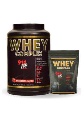 911 Pro Nutrition Whey Protein Complex Çilek 990 gr + (1 Servis 33 gr Whey Protein Complex ) Hediyeli
