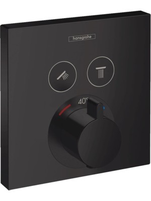 Hansgrohe Showerselect Termostatik Batarya, Ankastre, 2 Çıkış Için Satin Siyah