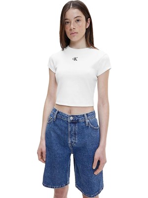 Calvin Klein Kadın / Kız Beyaz Tişört ( Model Kodu : J20J218337 )