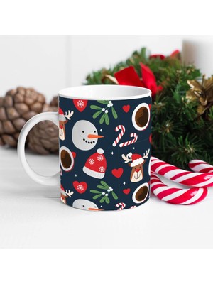 Pekshop Yılbaşı Desenli Tasarım Kupa Bardak Yılbaşı Hediyesi Kupa Kahve Fincanı