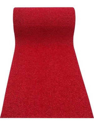 Abk Kıvırcık Kırmızı Paspas 120 cm Kaymaz Yolluk Kaydırmaz Halı