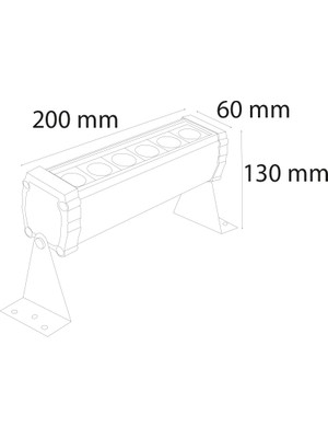 Variolux 20 cm Dış Mekan Wallwasher Armatür 3000K(Günışığı) 6W