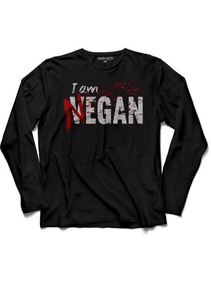 Kendim Seçtim I Am Negan The Walking Dead Yürüyen Ölüler 3  Uzun Kollu Tişört Baskılı Çocuk T-Shirt