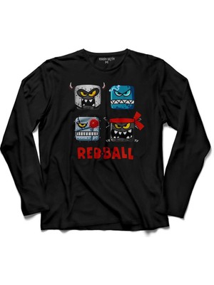 Kendim Seçtim Red Ball 4 Crazy Kırmızı Top  Uzun Kollu Tişört Baskılı Çocuk T-Shirt