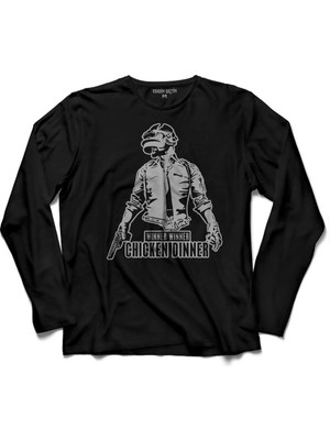 Kendim Seçtim Playerunknown's Battlegrounds Pubg  Uzun Kollu Tişört Baskılı Çocuk T-Shirt