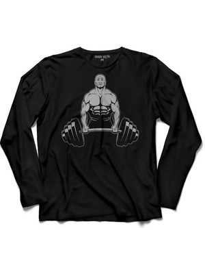 Kendim Seçtim Gym Fıtness Halter Sporcu Vücut Bodybulding  Uzun Kollu Tişört Baskılı Çocuk T-Shirt