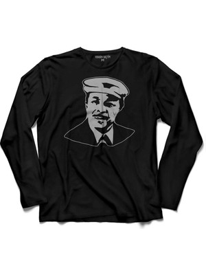 Kendim Seçtim Neşet Ertaş Bozkırın Tezenesi Türk Halk Müziği  Uzun Kollu Tişört Baskılı Çocuk T-Shirt