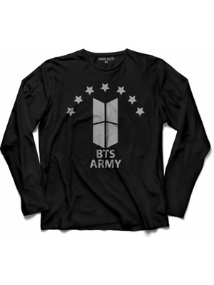 Kendim Seçtim Bts Bangtan Boys Army Stars Yıldız  Uzun Kollu Tişört Baskılı Çocuk T-Shirt