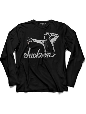 Kendim Seçtim Michael Jackson Dance Moon Lıght Dancing Dans  Uzun Kollu Tişört Baskılı Çocuk T-Shirt
