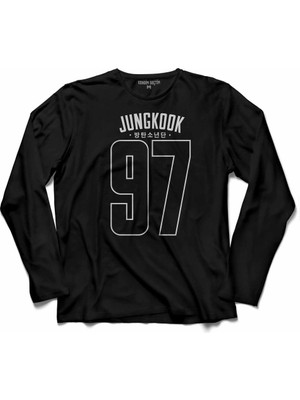 Kendim Seçtim Bts Bangtan Boys Junkook 97 Logo 4  Uzun Kollu Tişört Baskılı Çocuk T-Shirt