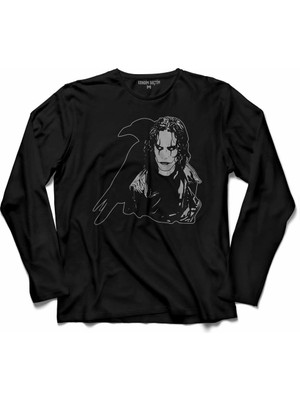 Kendim Seçtim Brandon Lee The Crow Face Ölümsüz Aşk 3  Uzun Kollu Tişört Baskılı Çocuk T-Shirt