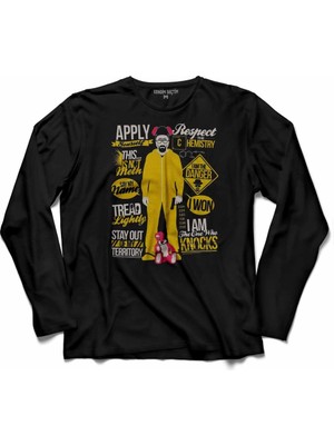 Kendim Seçtim Breaking Bad Apply Respect  Uzun Kollu Tişört Baskılı Çocuk T-Shirt