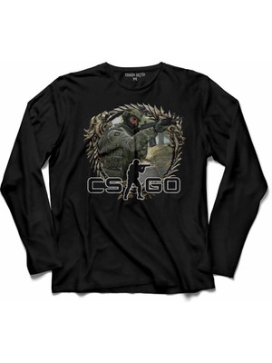Kendim Seçtim Counter Strıke Cs Go Gamer Oyuncu  Uzun Kollu Tişört Baskılı Çocuk T-Shirt