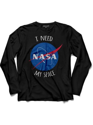 Kendim Seçtim I Need Space Nasa Uzay Cosmos  Uzun Kollu Tişört Baskılı Çocuk T-Shirt