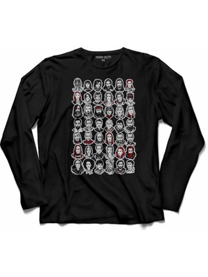 Kendim Seçtim Game Of Thrones Faces Tüm Oyuncular 2  Uzun Kollu Tişört Baskılı Çocuk T-Shirt