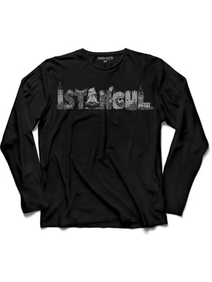 Kendim Seçtim Tarihi Istanbul Silüet Tasarım Osmanlı  Uzun Kollu Tişört Baskılı Çocuk T-Shirt