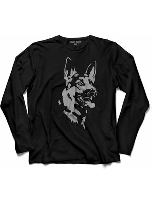 Kendim Seçtim German Shepherd Alman Kurdu Polıce Dog  Uzun Kollu Tişört Baskılı Çocuk T-Shirt