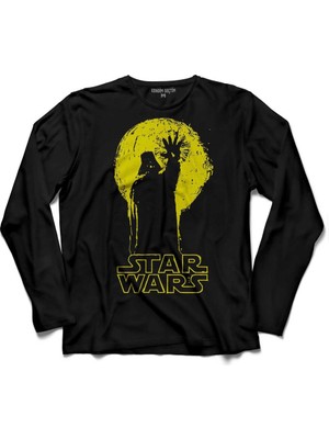 Kendim Seçtim Super Vader Bros Star Wars Yıldız Savaşları  Uzun Kollu Tişört Baskılı Çocuk T-Shirt
