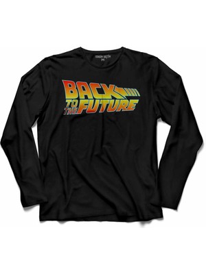 Kendim Seçtim Back To The Future Geleceğe Dönüş Logo  Uzun Kollu Tişört Baskılı Çocuk T-Shirt