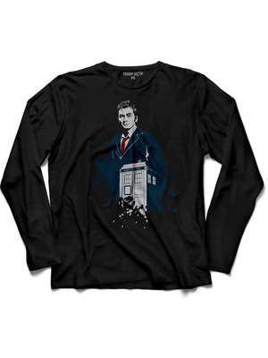 Kendim Seçtim Doctor Who Bow Tıes Logo Peter Capaldı  Uzun Kollu Tişört Baskılı Çocuk T-Shirt