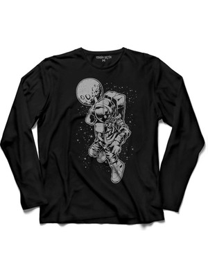 Kendim Seçtim Astronot Nba Basketball Uzay Cosmos  Uzun Kollu Tişört Baskılı Çocuk T-Shirt