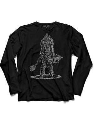 Kendim Seçtim Lord Of The Rings Sauron Logo  Uzun Kollu Tişört Baskılı Çocuk T-Shirt