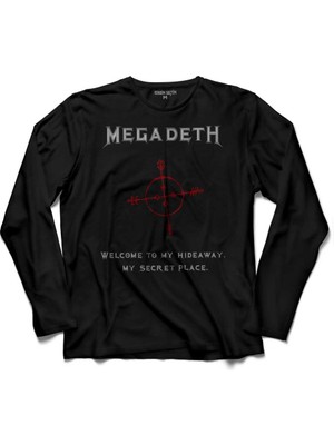 Kendim Seçtim Megadeth Cryptıc Wrıtings Logo  Uzun Kollu Tişört Baskılı Çocuk T-Shirt