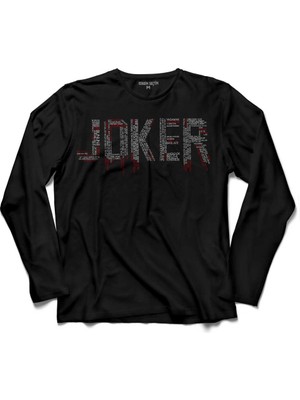 Kendim Seçtim Joker Typography Hip Hop  Uzun Kollu Tişört Baskılı Çocuk T-Shirt
