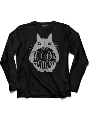 Kendim Seçtim My Neıghbor Totoro Komşum Logo  Uzun Kollu Tişört Baskılı Çocuk T-Shirt
