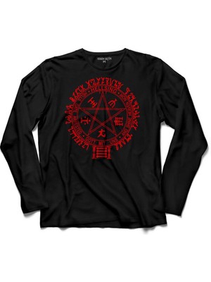 Kendim Seçtim Pentagram Hellsing One Pıece Naruto Anıme Uzun 2 Kollu Tişört