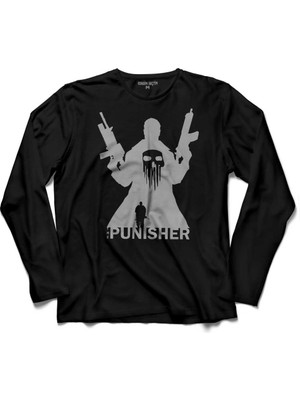 Kendim Seçtim The Crazy Punısher War Cezalandırıcı Logo 3  Uzun Kollu Tişört Baskılı Çocuk T-Shirt