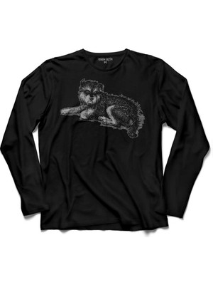 Kendim Seçtim Shaggy Stray Dog Köpek Silüet  Uzun Kollu Tişört Baskılı Çocuk T-Shirt