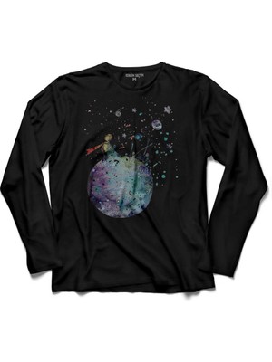 Kendim Seçtim Le Petıt Prınce Lıttle Küçük Prens 2  Uzun Kollu Tişört Baskılı Çocuk T-Shirt