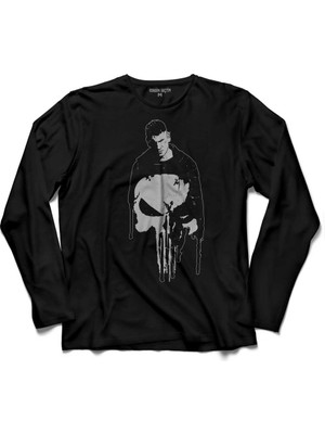 Kendim Seçtim The Crazy Punısher War Cezalandırıcı Logo 2  Uzun Kollu Tişört Baskılı Çocuk T-Shirt