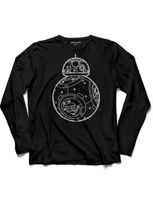 Kendim Seçtim Star Wars Bb-8 Bb8 Fathead 2  Uzun Kollu Tişört Baskılı Çocuk T-Shirt