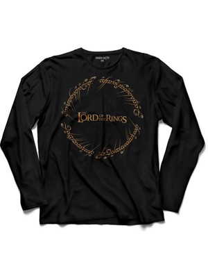 Kendim Seçtim Lord Of The Rings Yüzüklerin Efendisi Logo  Uzun Kollu Tişört Baskılı Çocuk T-Shirt