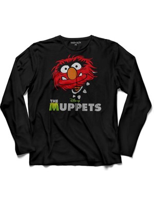 Kendim Seçtim The Muppets Kaplumbağa Kermit 3  Uzun Kollu Tişört Baskılı Çocuk T-Shirt