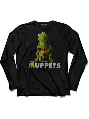 Kendim Seçtim The Muppets Kaplumbağa Kermit  Uzun Kollu Tişört Baskılı Çocuk T-Shirt