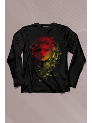 Kendim Seçtim Marilyin Monroe Aptal Sarışın 60 S Nostalji Film Movie Retro Uzun Kollu Tişört Baskılı Çocuk T-Shirt