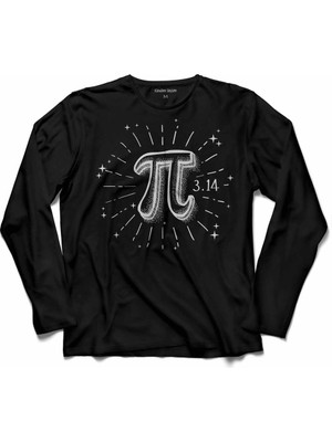 Kendim Seçtim Pi Sayısı Günü 3,14  Uzun Kollu Tişört Baskılı Çocuk T-Shirt