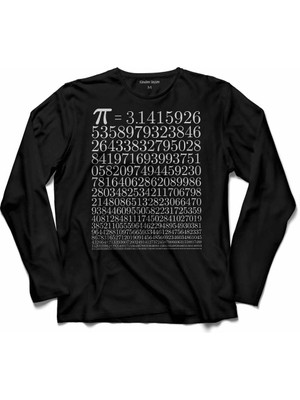 Kendim Seçtim Pi Sayısı Günü 3,14  Uzun Kollu Tişört Baskılı Çocuk T-Shirt