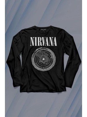 Kendim Seçtim Nirvana Bleach Albüms Rock Musiccircle Plak Uzun Kollu Tişört Baskılı Çocuk T-Shirt