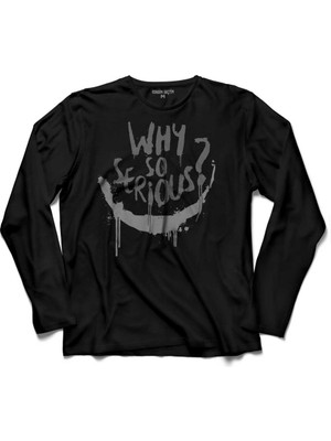 Kendim Seçtim Batman Dark Knight  Joker Why So Serıous  Uzun Kollu Tişört Baskılı Çocuk T-Shirt