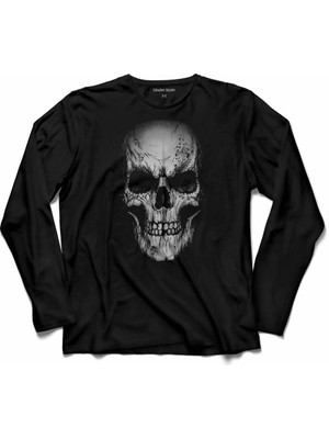 Kendim Seçtim Kuru Kafa Skull Iskelet Skeleton  Uzun Kollu Tişört Baskılı Çocuk T-Shirt